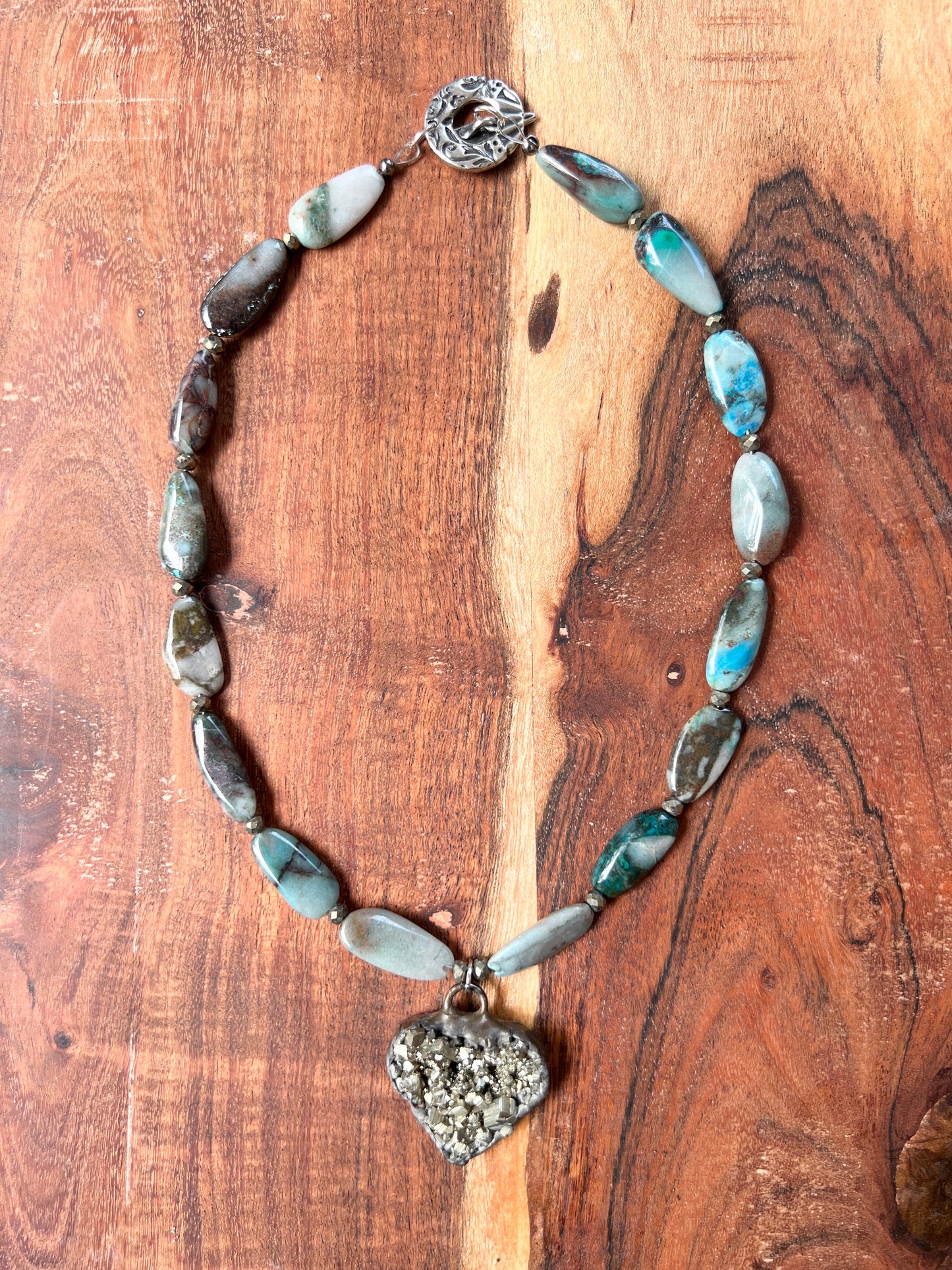 Pyrite Heart Necklace