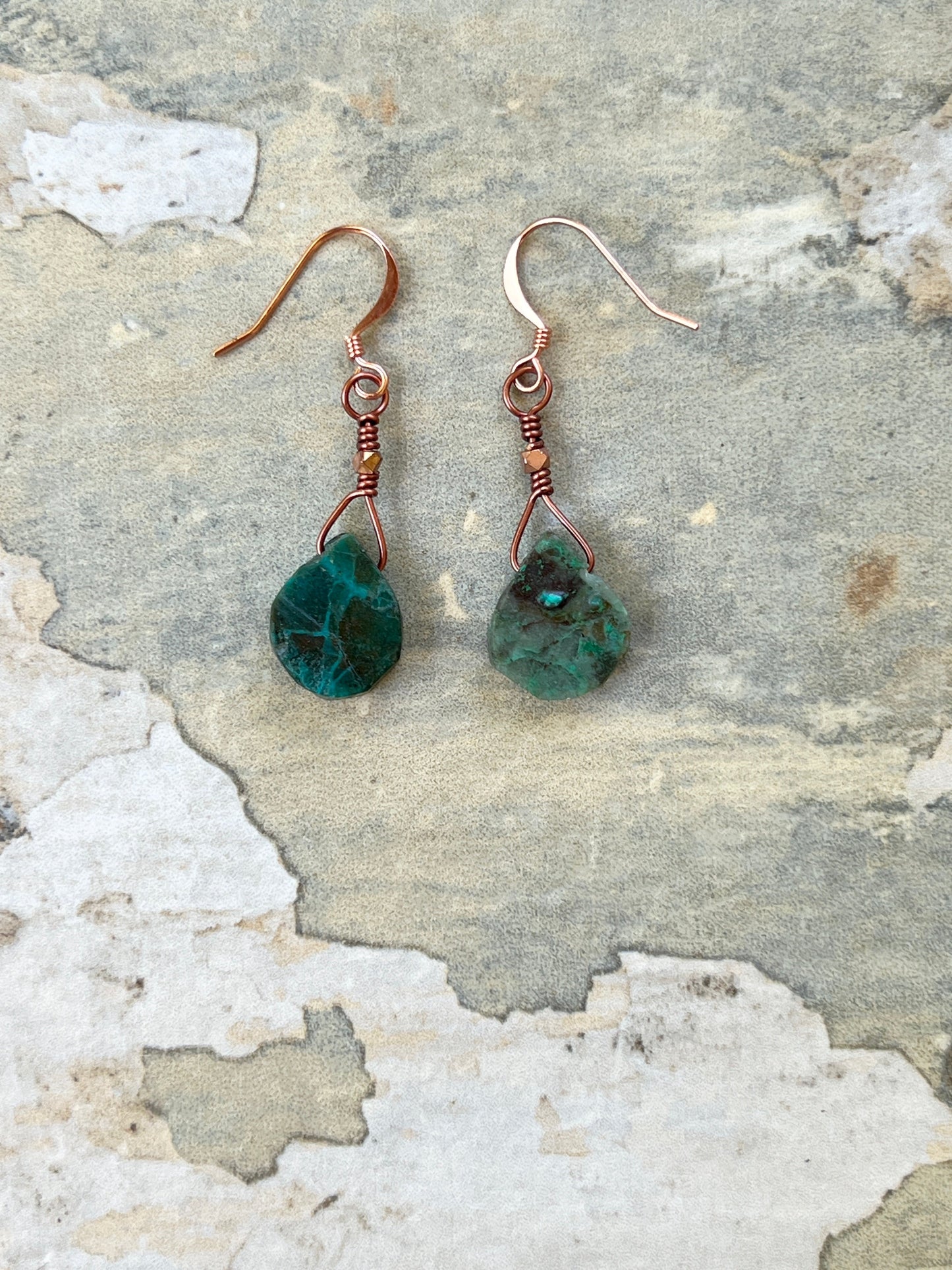 Chrsyocolla Drop Earrings