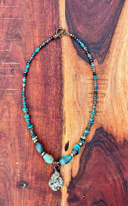 Pyrite Druzy Pendant