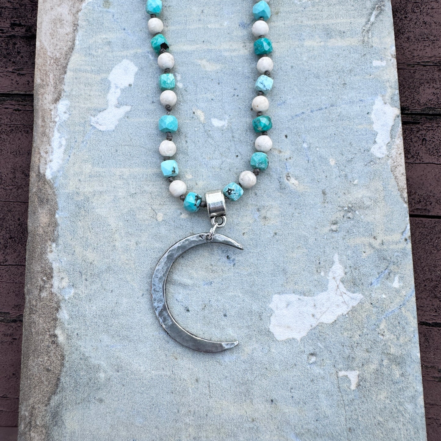 Turquoise and Riverstone Choker