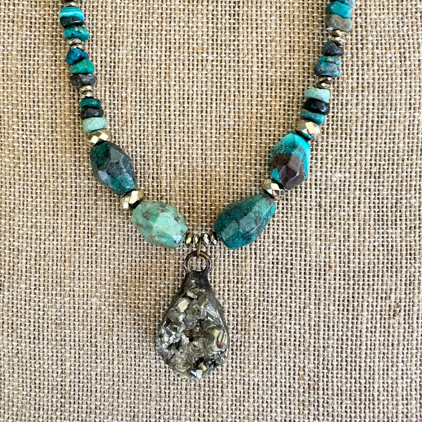 Pyrite Druzy Pendant