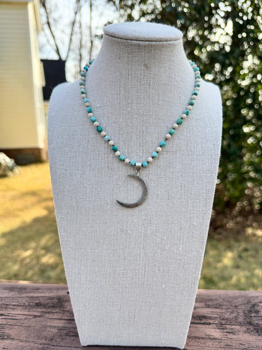 Turquoise and Riverstone Choker