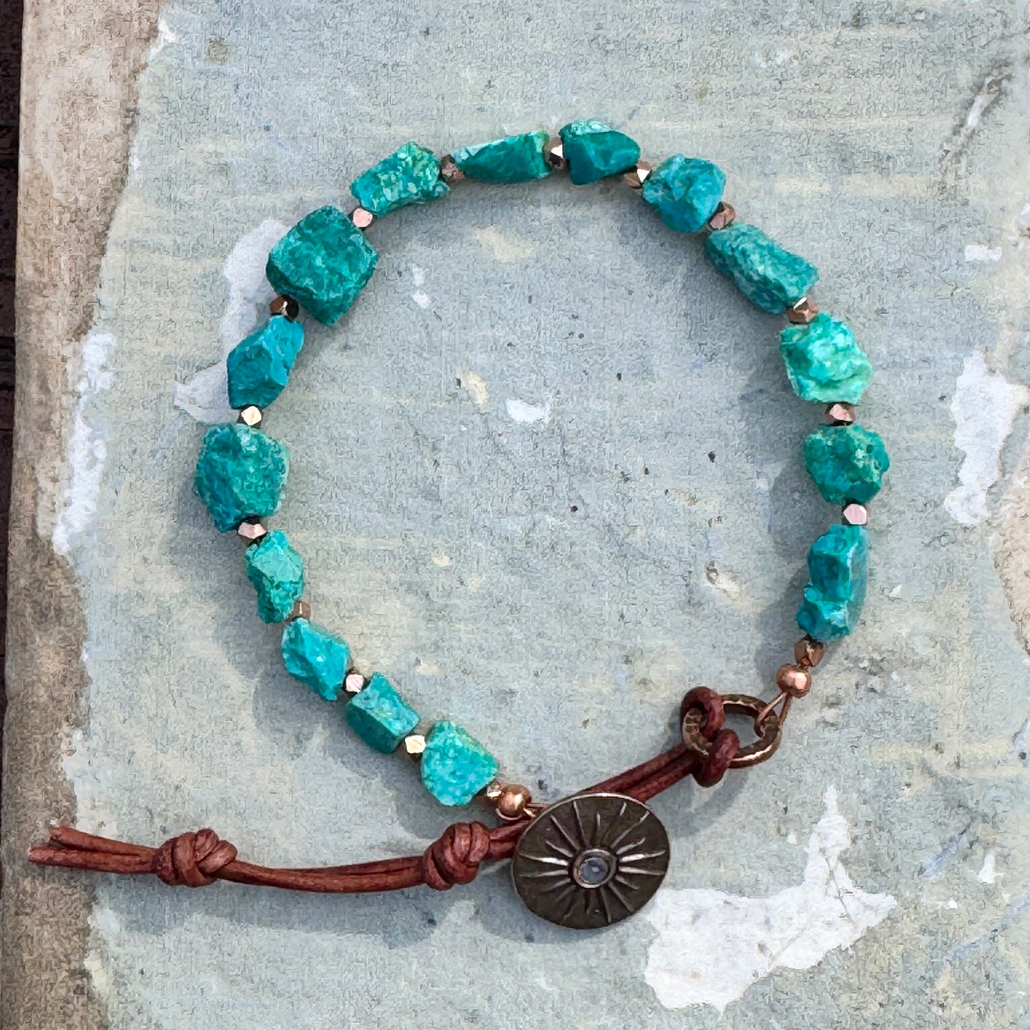 Chrysocolla Nugget Bracelet