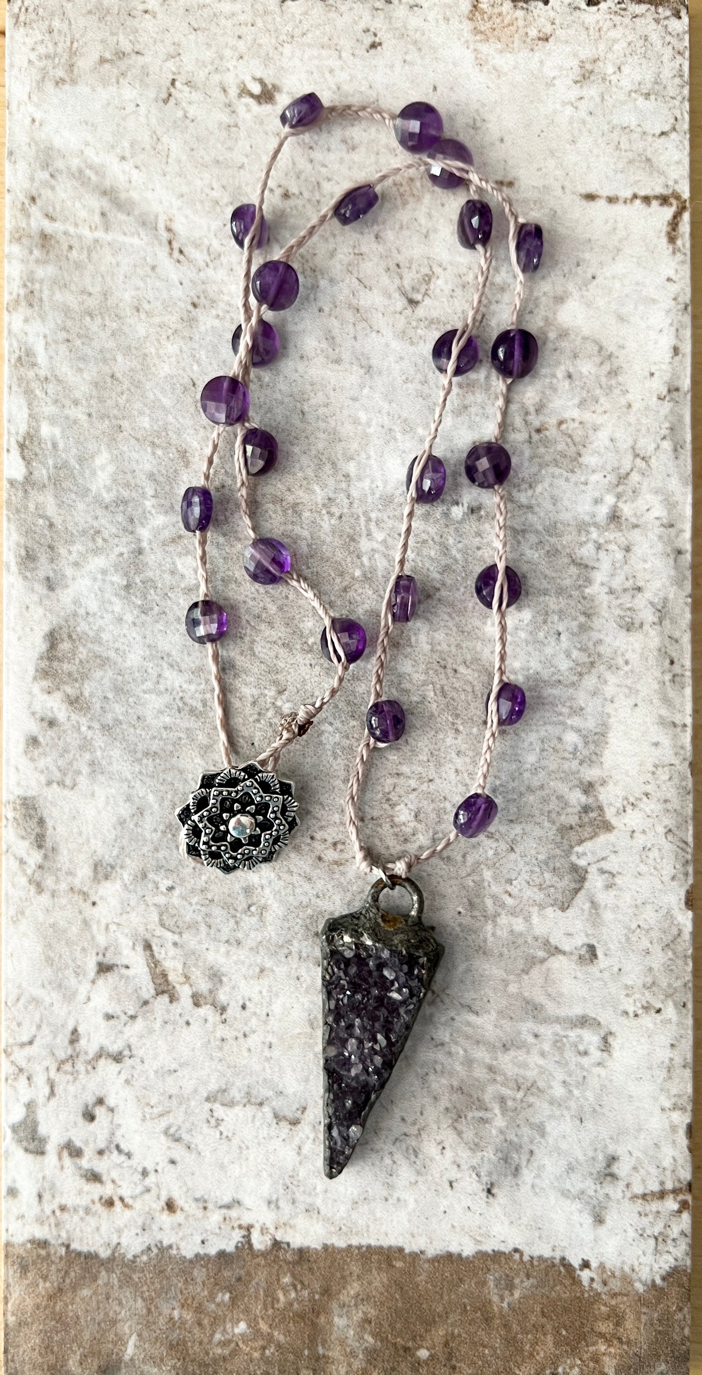 Braided Amethyst with Amethyst Point