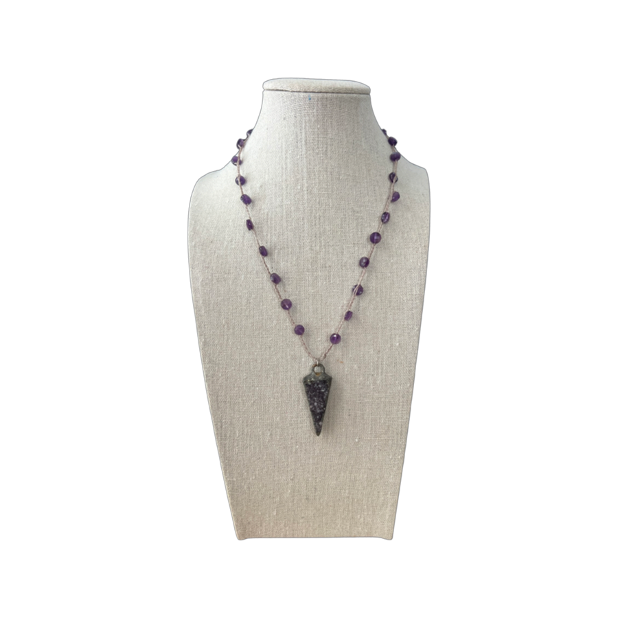 Braided Amethyst with Amethyst Point