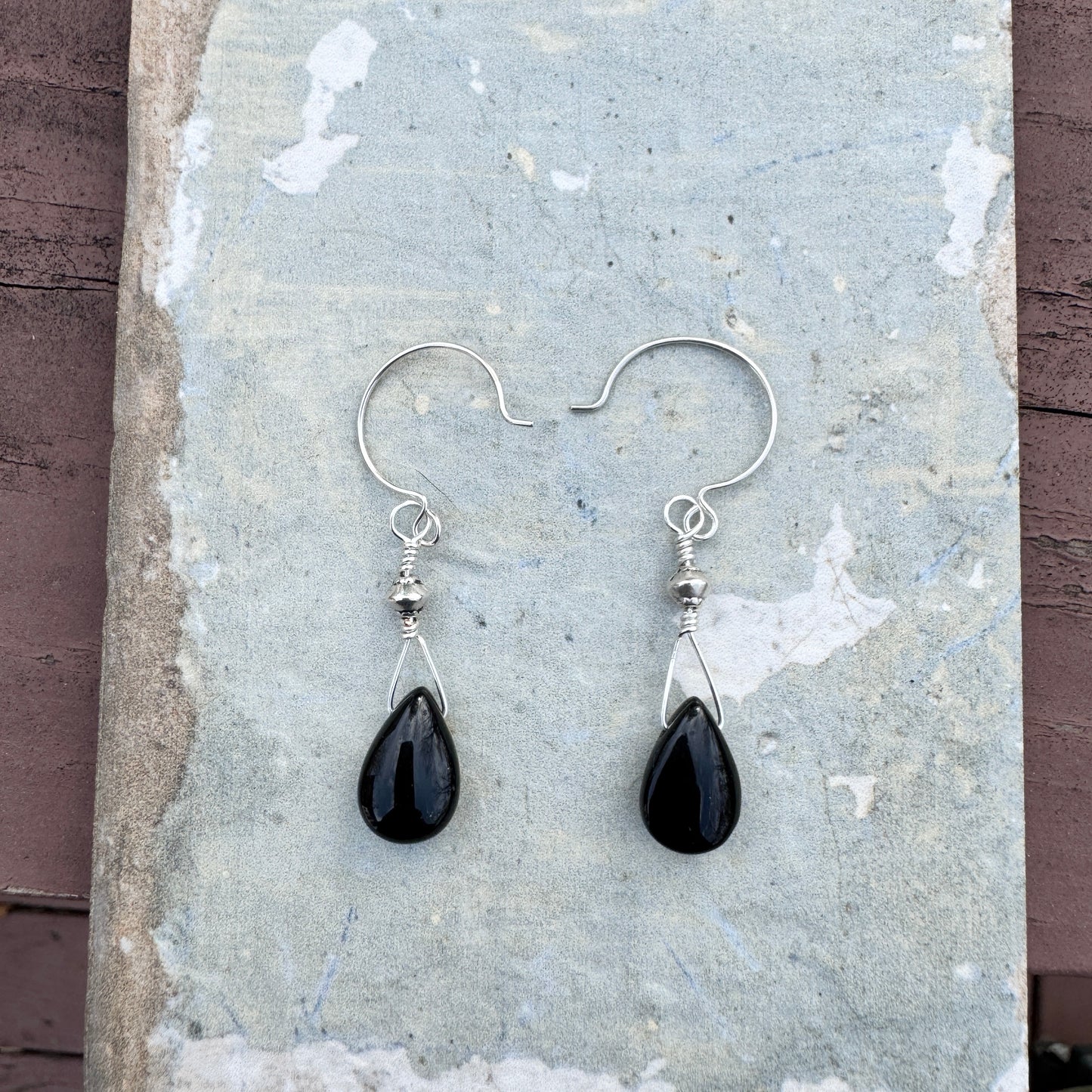 Onyx Teardrop Earrings