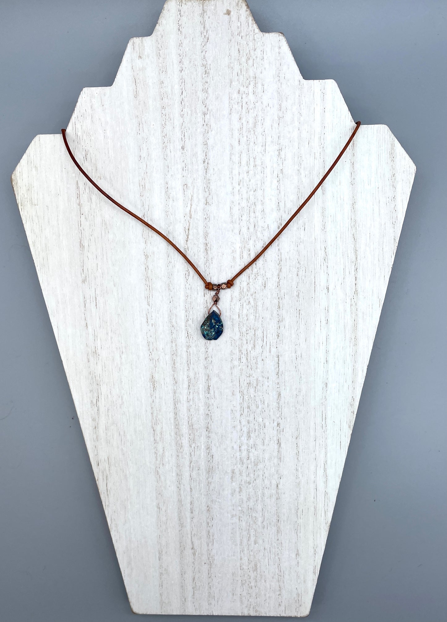 Chrysocolla Drop Necklace