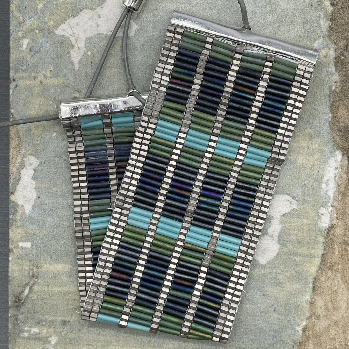 Beaded Cuff - Blue Green