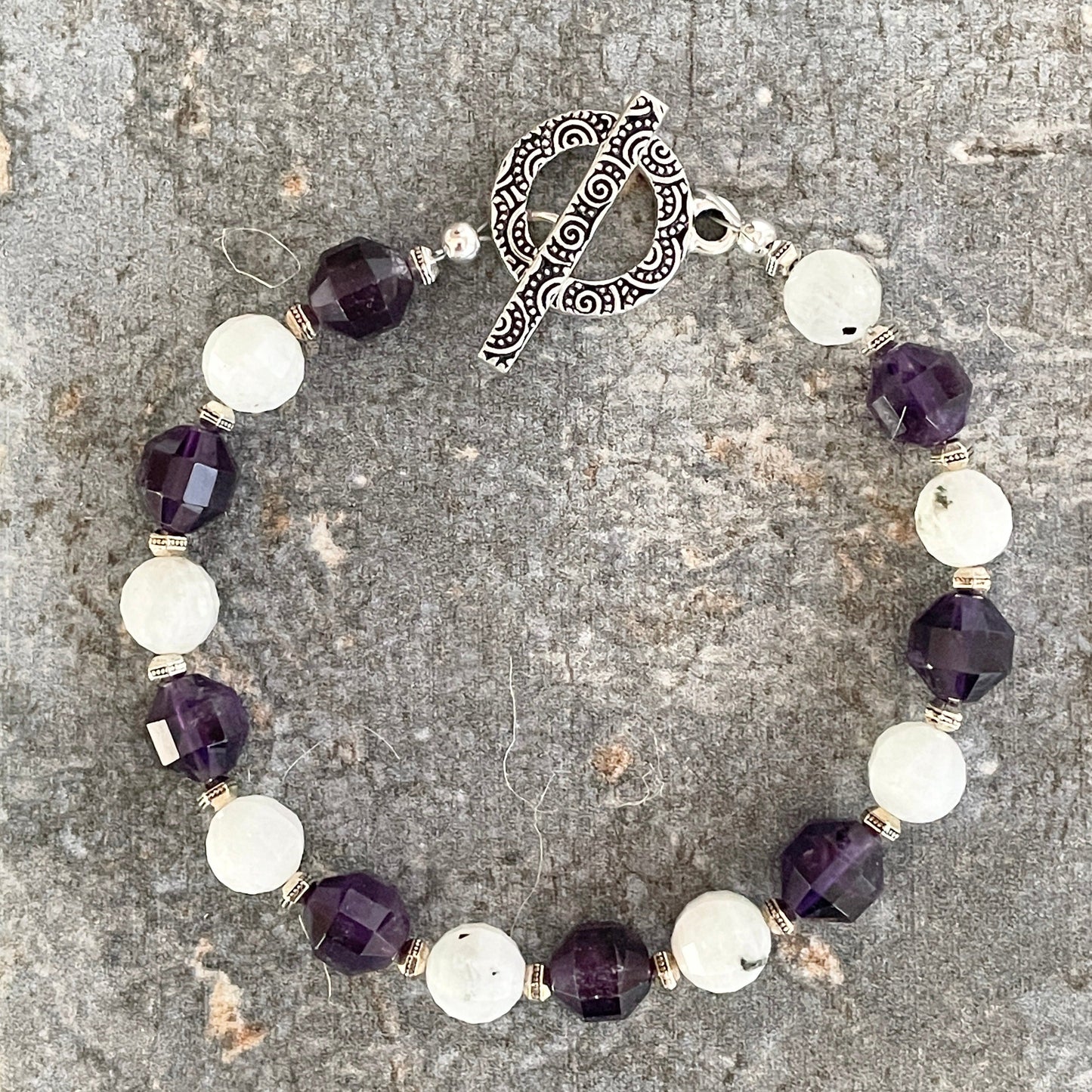 Amethyst and Moonstone Bracelet