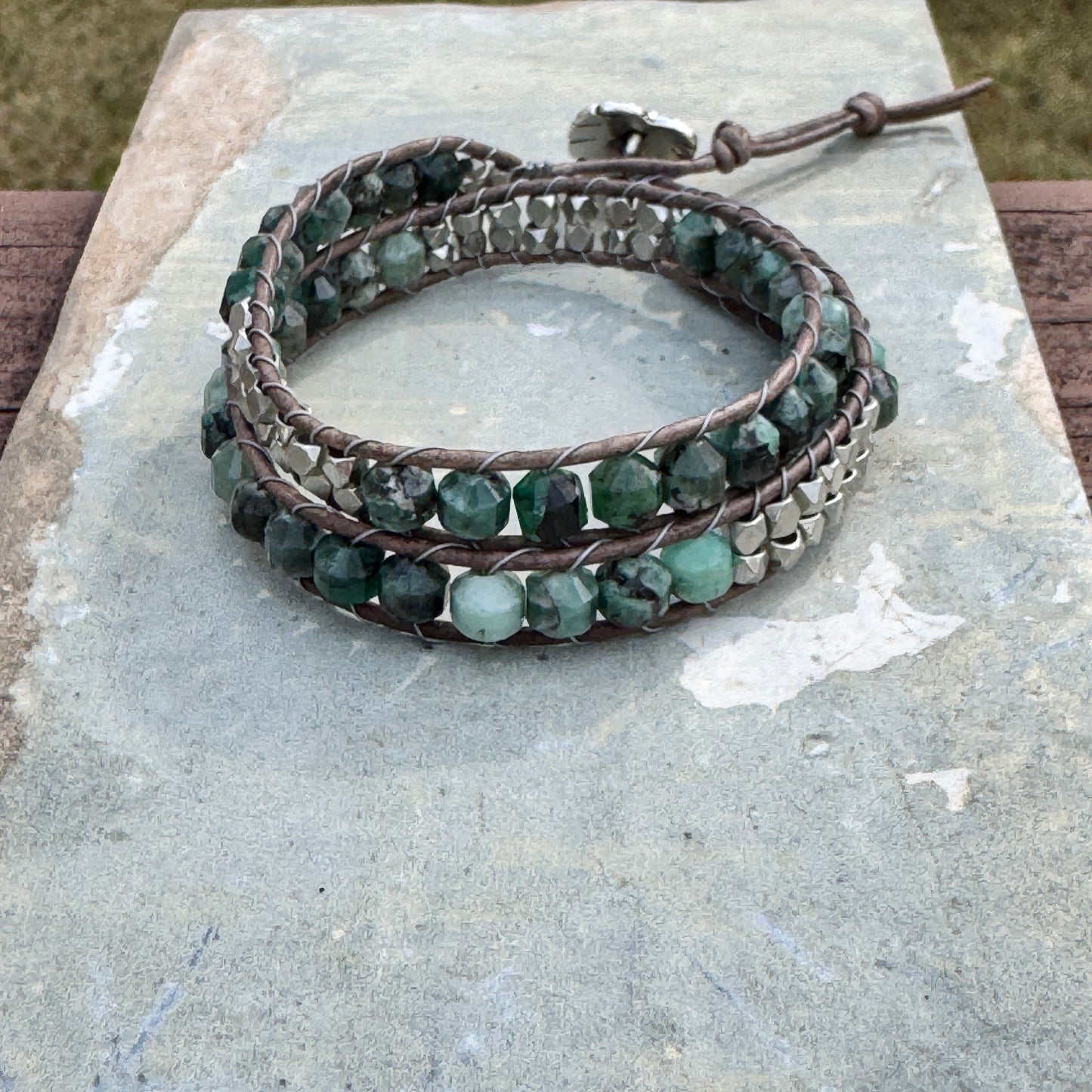 Emerald Energy Prism Wrap Bracelet