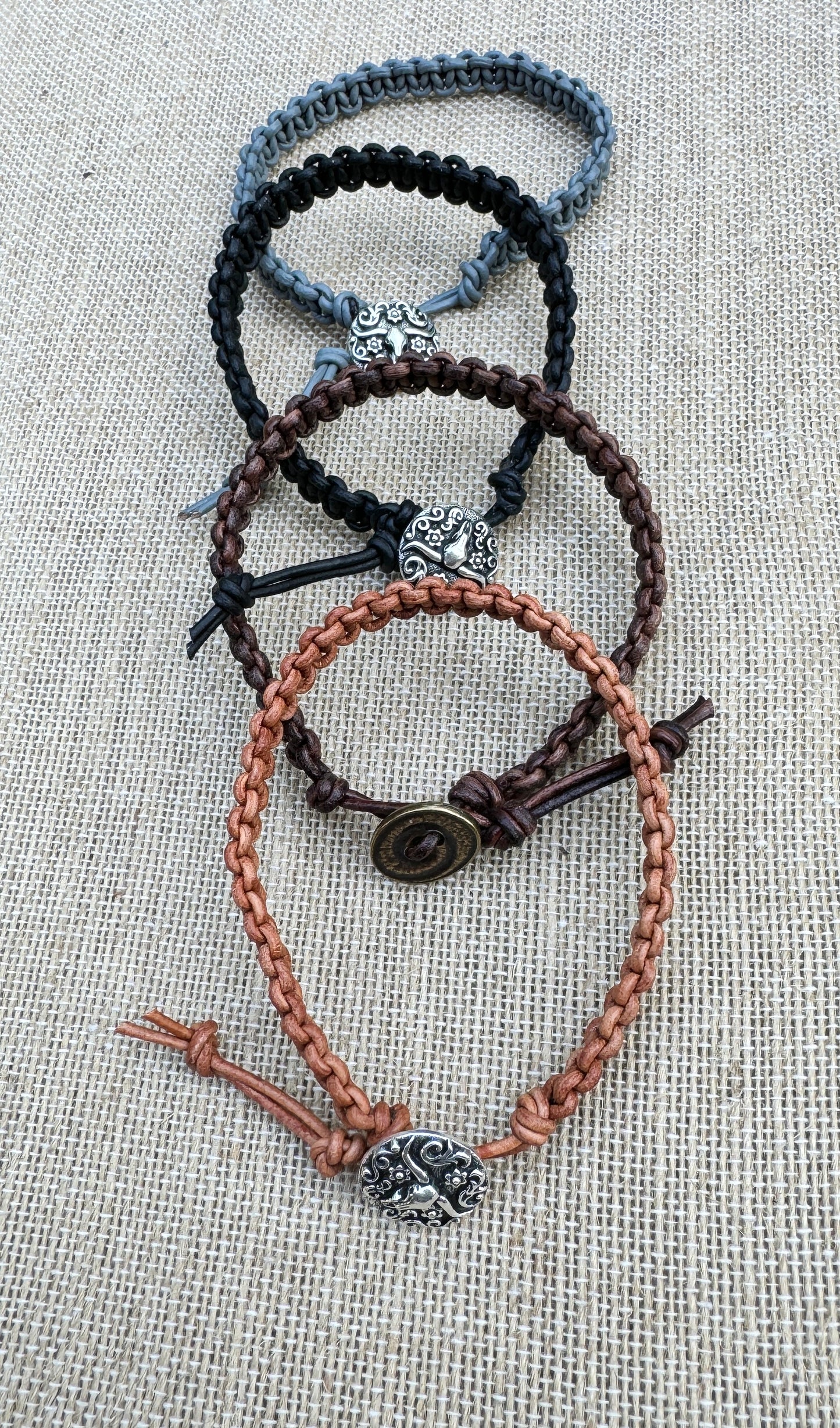 Leather Hand-Knotted Bracelet