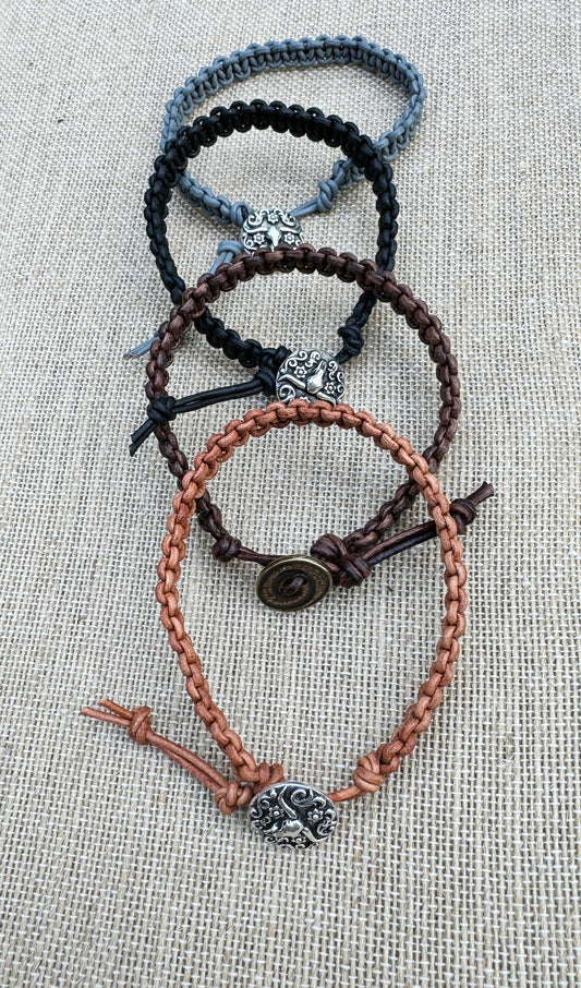 Leather Hand-Knotted Bracelet