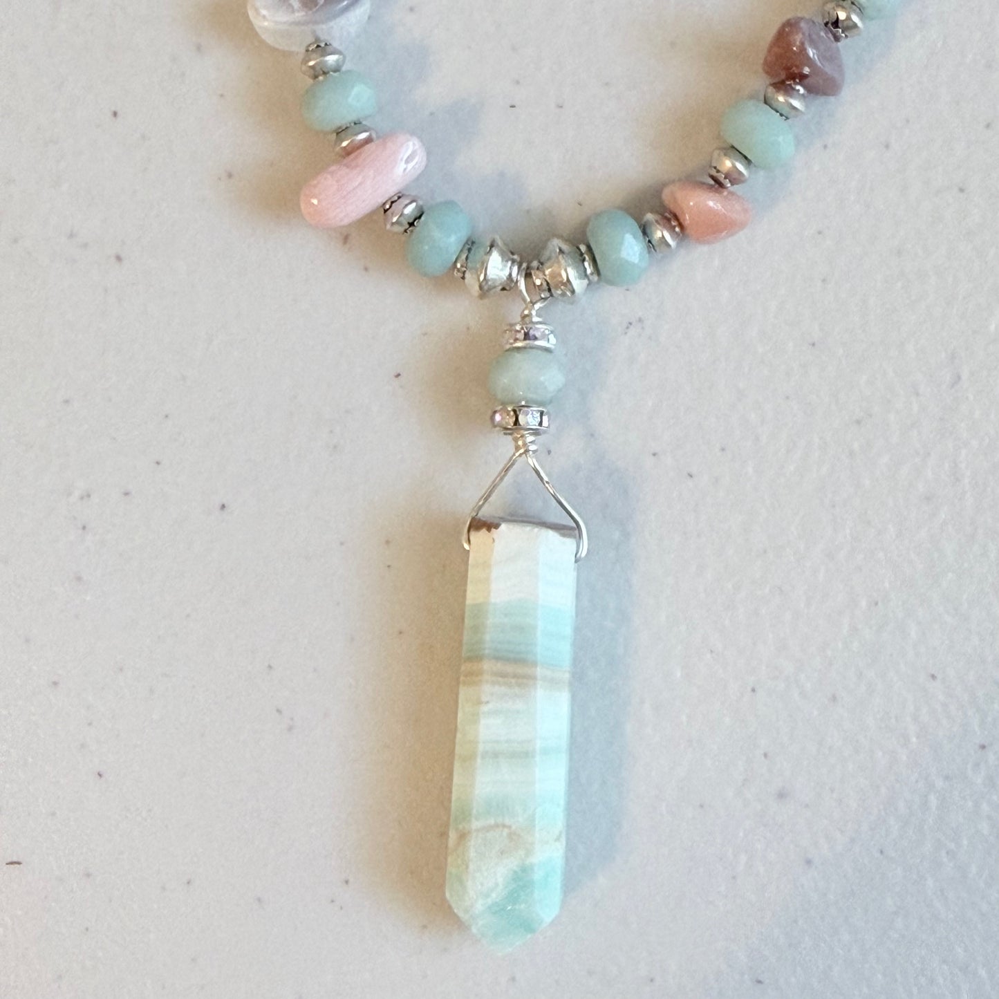 Caribbean Calcite Pendant Necklace
