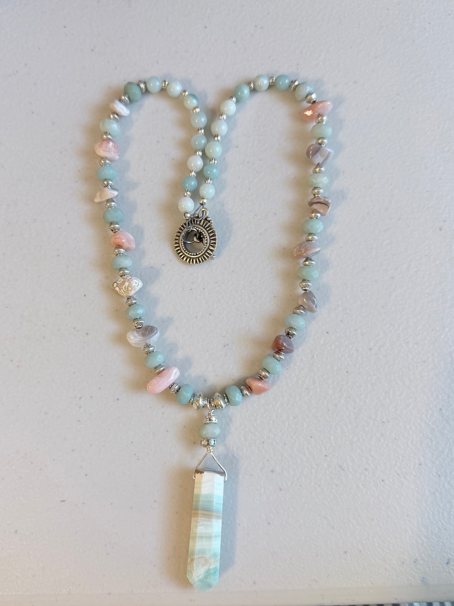 Caribbean Calcite Pendant Necklace