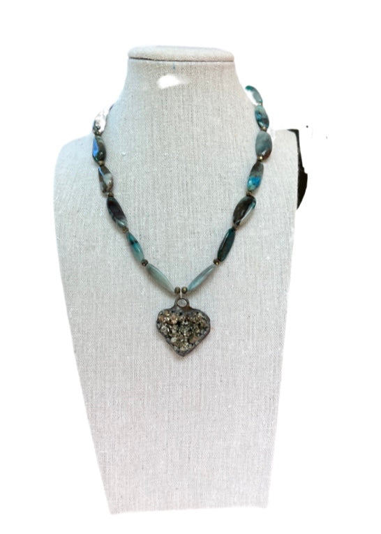 Pyrite Heart Necklace