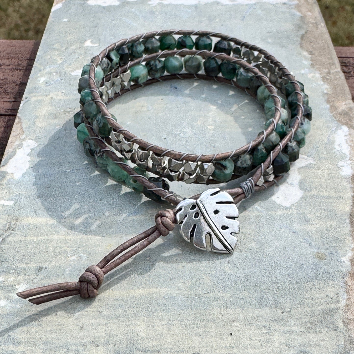 Emerald Energy Prism Wrap Bracelet