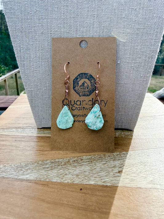 Peruvian Chrysocolla Drop Earrings