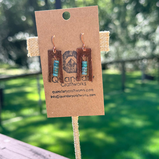 Hammered Copper with Turquoise