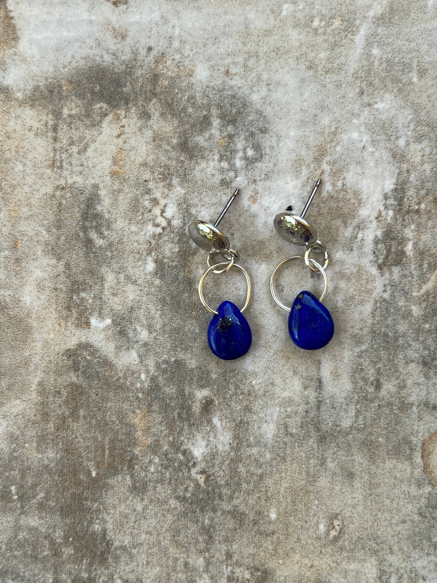 Drop Ring with Lapis Earrings