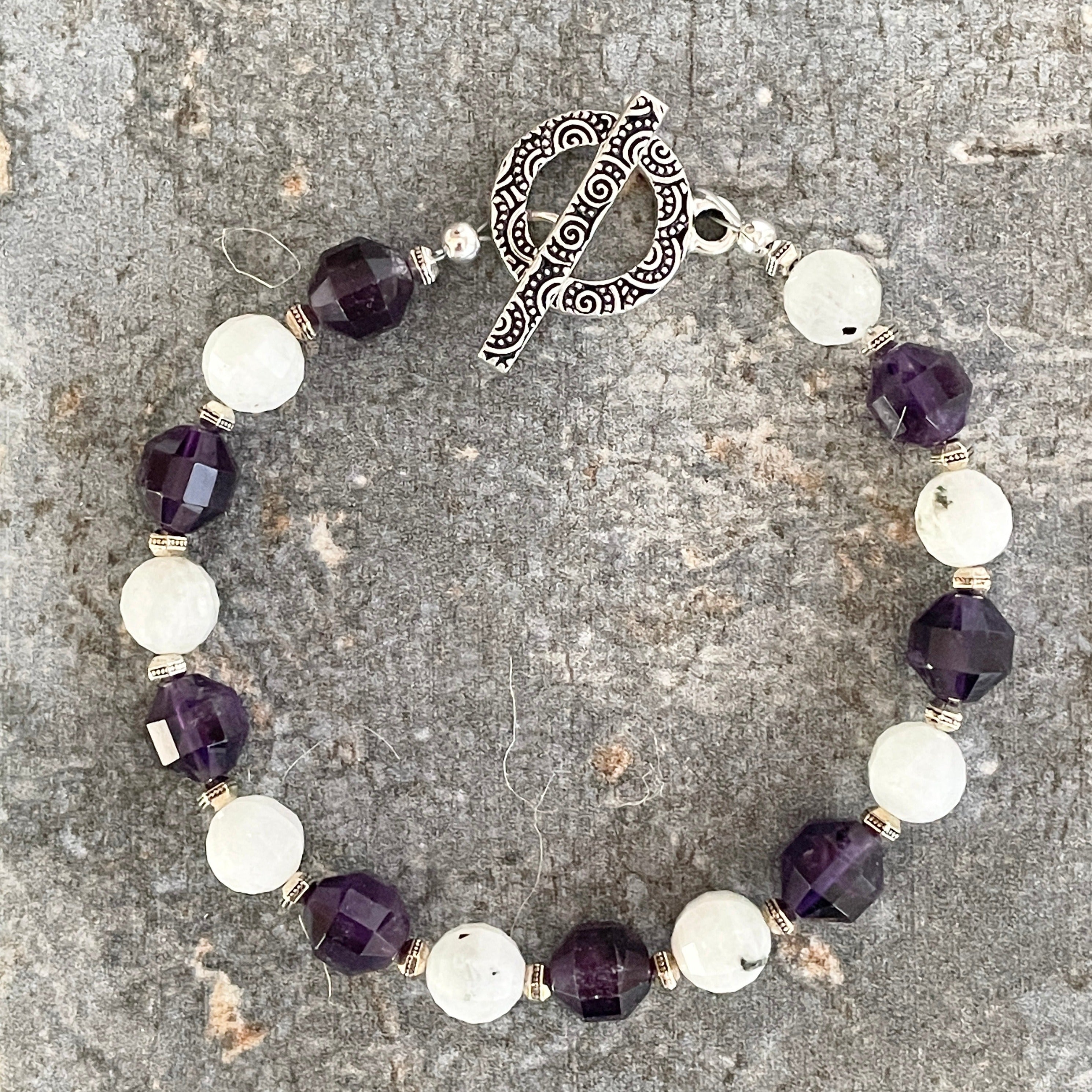 Amethyst and Moonstone Bracelet – Quandary Craftworks