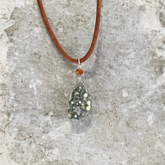 Ocean Jasper Drop Necklace