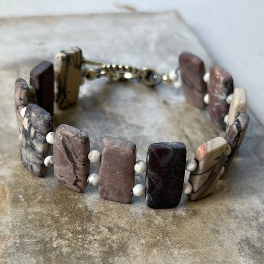 Porcelain Jasper and Howlite Bracelet