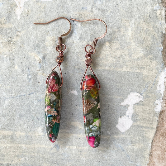 Impression Jasper Earrings